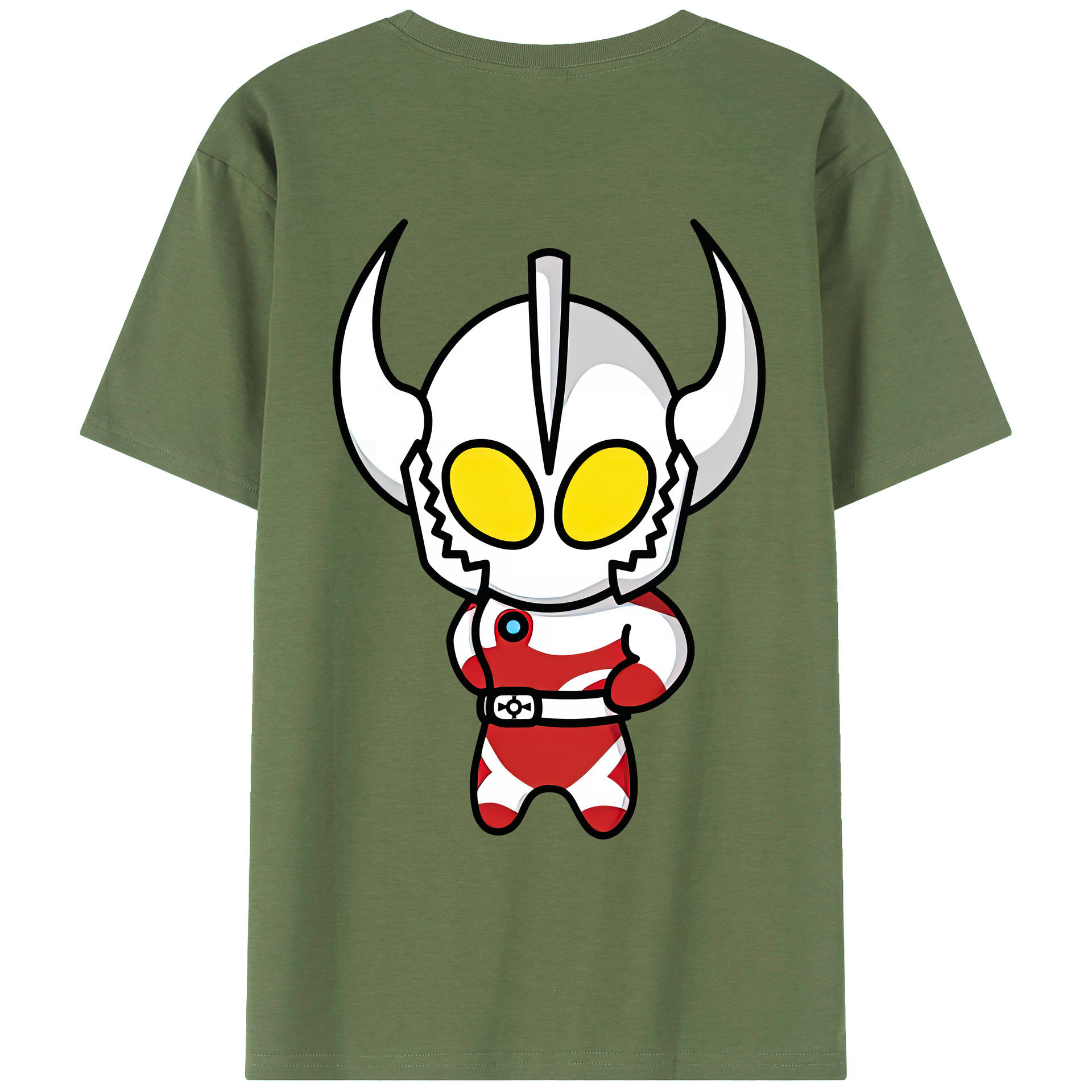 （画像用） ウルトラマン Ultraman 綿100％ メンズ半袖Tシャツ（バックプリント） 通気性